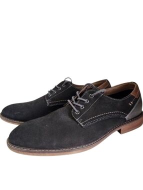 Sonoma Goods For Life Dress Shoes Mens 11 Marcus Grey Leather Suede Lace Up